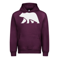 Mauve Wine bear Urban Hoodie - DesigneFamous