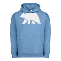 Pigment Pebble Blue bear Urban Hoodie - DesigneFamous