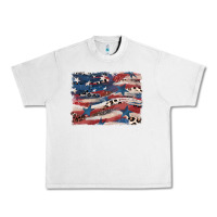Lunar Rock Leopard glitter American flag Urban Heavy Tee - FaDigitalArtStudio