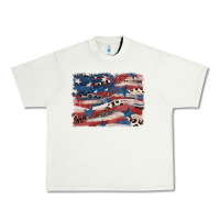 Pistachio Leopard glitter American flag Urban Heavy Tee - FaDigitalArtStudio