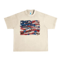 Sandshell Leopard glitter American flag Urban Heavy Tee - FaDigitalArtStudio