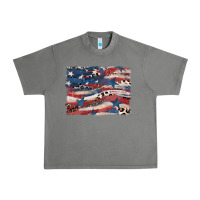Tornado Leopard glitter American flag Urban Heavy Tee - FaDigitalArtStudio