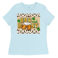 Baby Blue Bad and boozy Ladies Tee - CowGirlArtShop