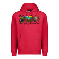 Cardinal peace love largemouth bass Premium Hoodie - LillyAllenDesigns