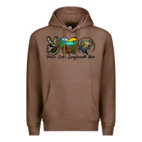 Chestnut peace love largemouth bass Premium Hoodie - LillyAllenDesigns