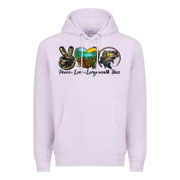 Lilac peace love largemouth bass Premium Hoodie - LillyAllenDesigns