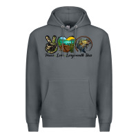 Rock peace love largemouth bass Premium Hoodie - LillyAllenDesigns