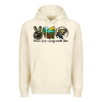 Sandshell peace love largemouth bass Premium Hoodie - LillyAllenDesigns
