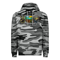 Slate Camo peace love largemouth bass Premium Hoodie - LillyAllenDesigns