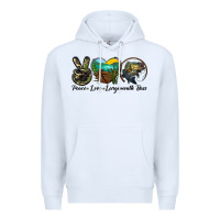 White peace love largemouth bass Premium Hoodie - LillyAllenDesigns