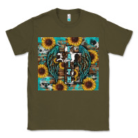 Army Green western faith sunflower's Classic Tee - RanaPortraitStore