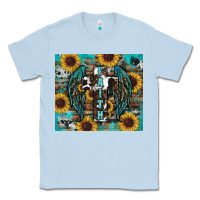 Dusty Blue western faith sunflower's Classic Tee - RanaPortraitStore