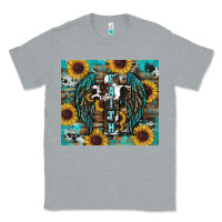 Heather Grey western faith sunflower's Classic Tee - RanaPortraitStore