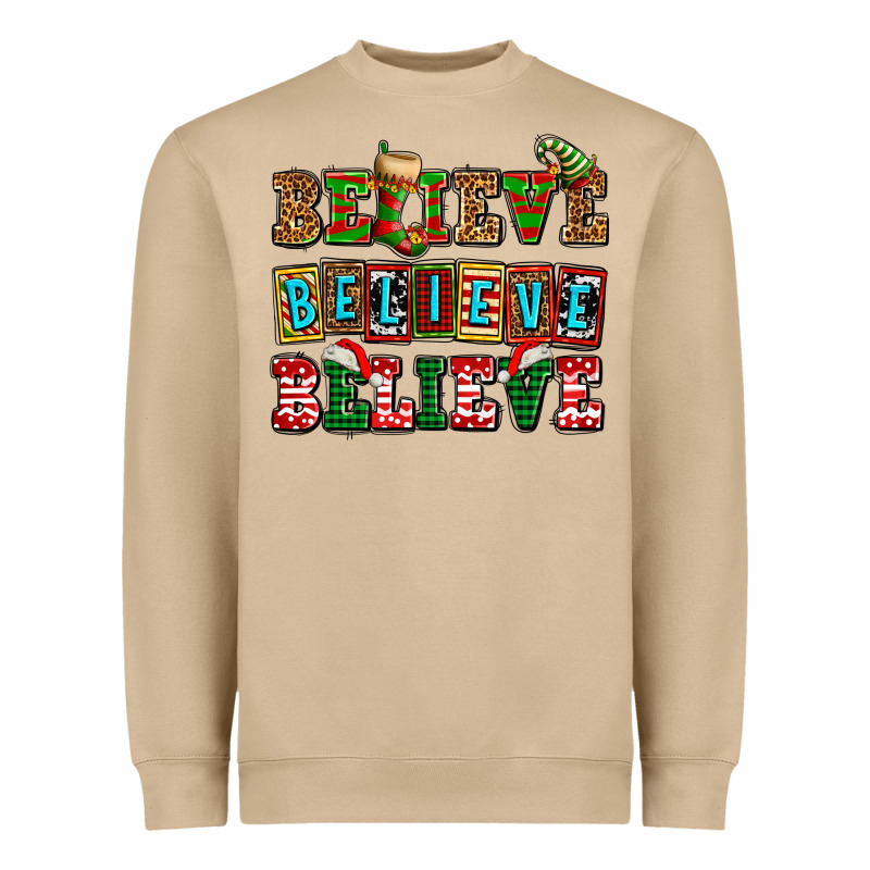 Believe Believe Believe Heavyweight Sweatshirt by AdoDesignShop | Teevron