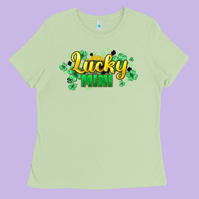 Lucky Mini St Patricks Ladies Tee Designed By Howdyjamesfarm
