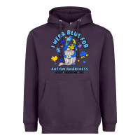 Plum i wear blue for autism awareness Heavyweight Hoodie - JahusDesignShop