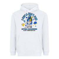 White i wear blue for autism awareness Heavyweight Hoodie - JahusDesignShop