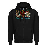 Black peace love martini Zipper Hoodie - AdoDesignShop