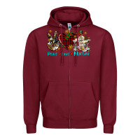 Burgundy peace love martini Zipper Hoodie - AdoDesignShop