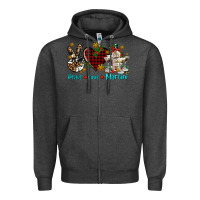 Charcoal Heather peace love martini Zipper Hoodie - AdoDesignShop