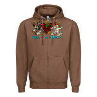Chestnut peace love martini Zipper Hoodie - AdoDesignShop