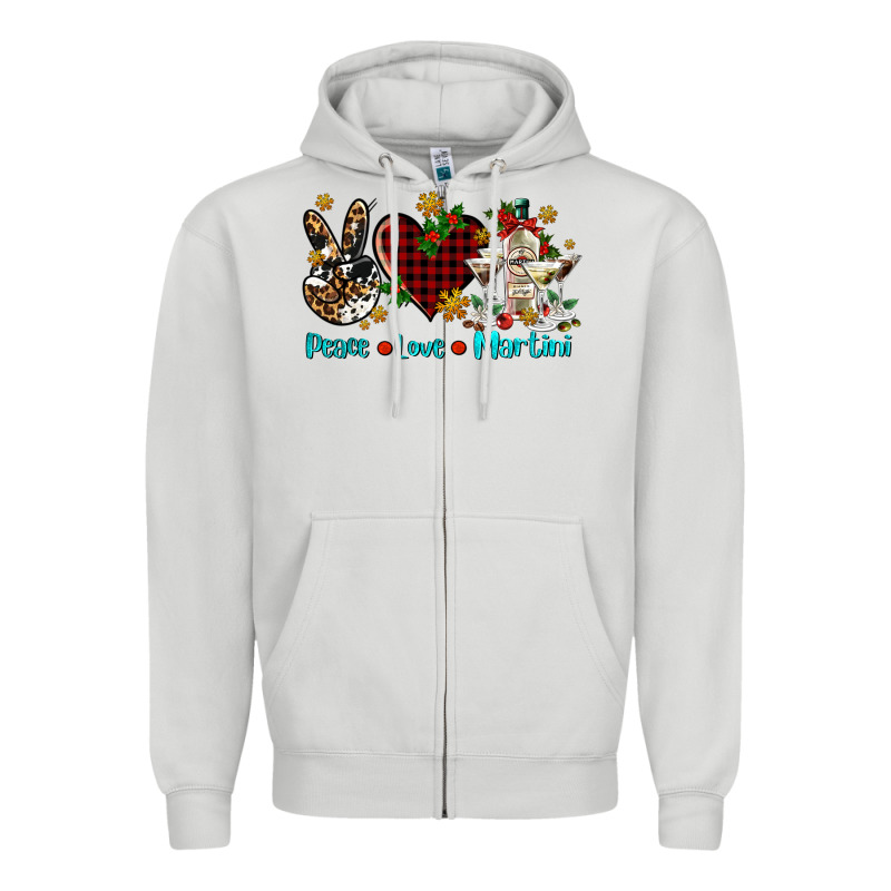 Peace Love Martini Zipper Hoodie by AdoDesignShop | Teevron