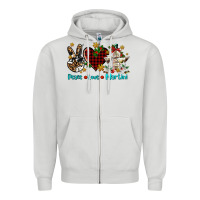 Dove Grey peace love martini Zipper Hoodie - AdoDesignShop
