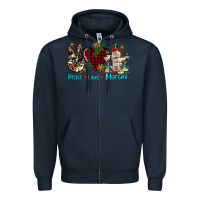 Navy peace love martini Zipper Hoodie - AdoDesignShop