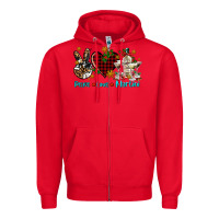 Red peace love martini Zipper Hoodie - AdoDesignShop