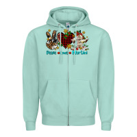 Seafoam peace love martini Zipper Hoodie - AdoDesignShop