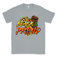 Heather Grey black and proud Classic Tee - HowdyJamesFarm