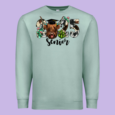 Cow 2025 Senior Premium Sweatshirt Designed By Jahusdesignshop