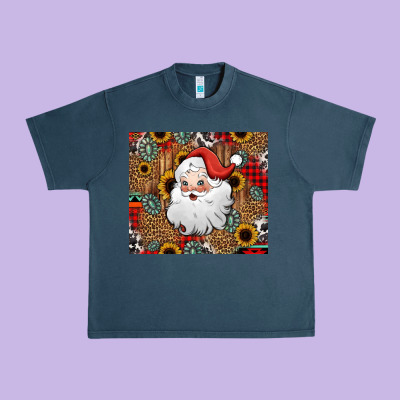 Western Santa Claus Urban Heavy Tee Designed By Jasminsmagicworld