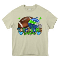 Mossy Touchdown season American football green and blue Heavy Core Tee - HowdyJamesFarm