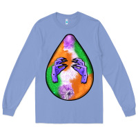 Colony Blue halloween hands teardrop Long Sleeve Tee - BundleAndBundleShop