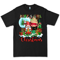 Black just a girl who loves christmas Premium Tee - CowGirlArtShop