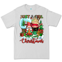 Dove Grey just a girl who loves christmas Premium Tee - CowGirlArtShop