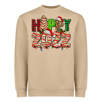 Mushroom happy 2022 with christmas tree cake Heavyweight Sweatshirt - AdoDesignShop