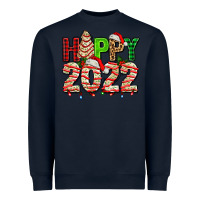 Navy happy 2022 with christmas tree cake Heavyweight Sweatshirt - AdoDesignShop