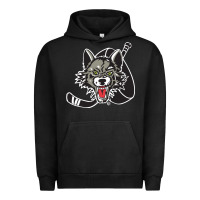 Pigment Black chicago wolves Urban Hoodie - DesigneFamous
