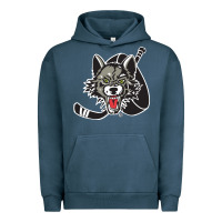 Pigment Midnight Navy chicago wolves Urban Hoodie - DesigneFamous
