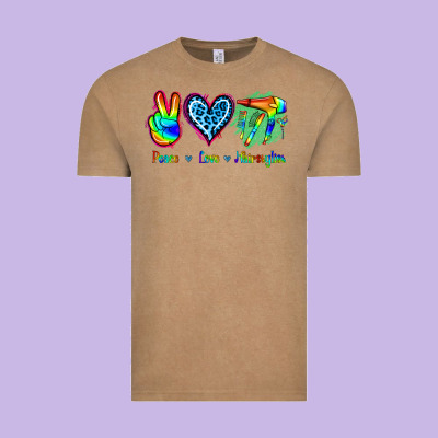 Peace Love Hairstylist Vintage Tee Designed By Jasminsmagicworld