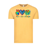 Vintage Mustard Peace Love Hairstylist Vintage Tee - Jasminsmagicworld