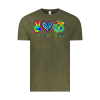 Vintage Olive Peace Love Hairstylist Vintage Tee - Jasminsmagicworld