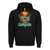Black camp life camp backpack Zipper Hoodie - AdoDesignShop