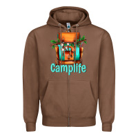 Chestnut camp life camp backpack Zipper Hoodie - AdoDesignShop