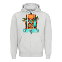 Dove Grey camp life camp backpack Zipper Hoodie - AdoDesignShop