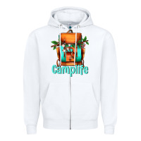 White camp life camp backpack Zipper Hoodie - AdoDesignShop