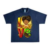 Navy Love Juneteenth Urban Heavy Tee - FaDigitalArtStudio