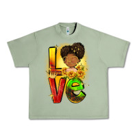 Oil Green Love Juneteenth Urban Heavy Tee - FaDigitalArtStudio